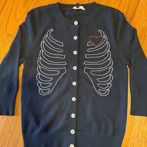 Modcloth Halloween Ribcage Sweater M